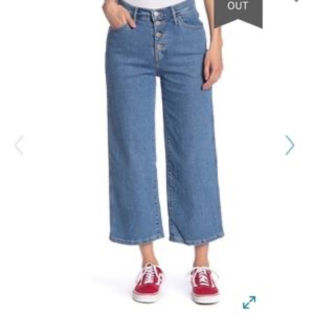 Levi's Mile High Cropped Wide Leg Jeans SZ 28